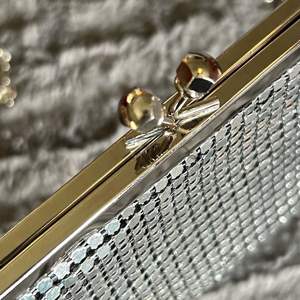 Elegant Silver Mesh Evening Bag - Picture 3 of 6